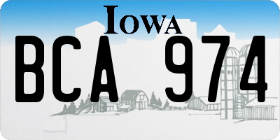 IA license plate BCA974