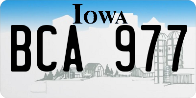 IA license plate BCA977