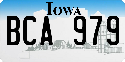 IA license plate BCA979