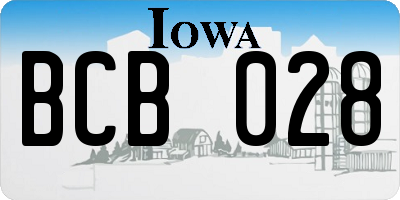 IA license plate BCB028