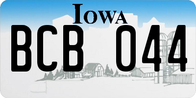 IA license plate BCB044