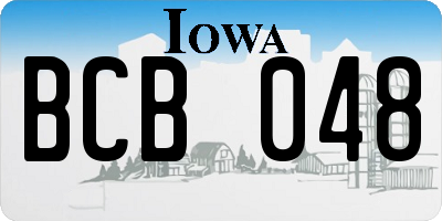 IA license plate BCB048