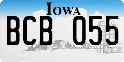 IA license plate BCB055