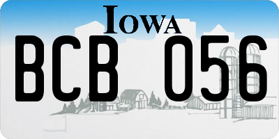 IA license plate BCB056