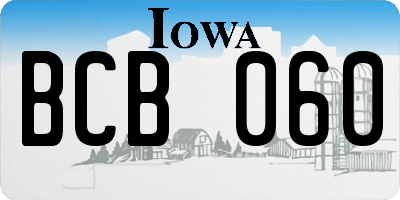 IA license plate BCB060