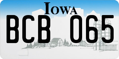 IA license plate BCB065