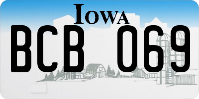 IA license plate BCB069