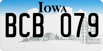 IA license plate BCB079