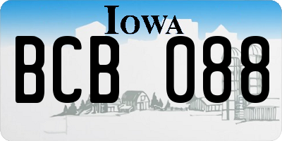 IA license plate BCB088