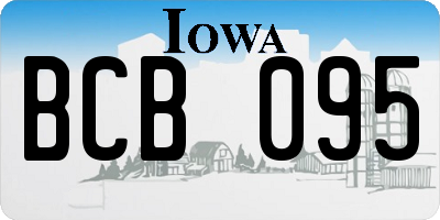 IA license plate BCB095