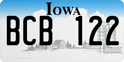 IA license plate BCB122
