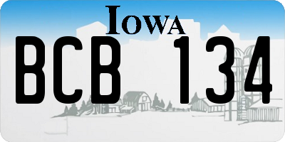 IA license plate BCB134