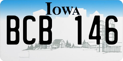 IA license plate BCB146