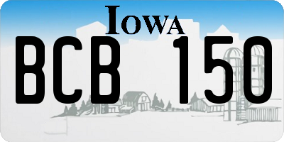 IA license plate BCB150
