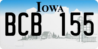 IA license plate BCB155