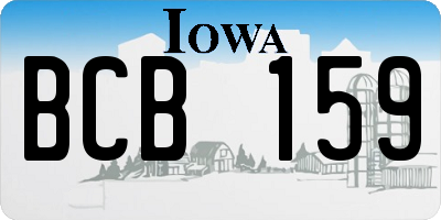 IA license plate BCB159