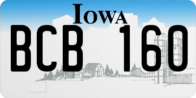 IA license plate BCB160