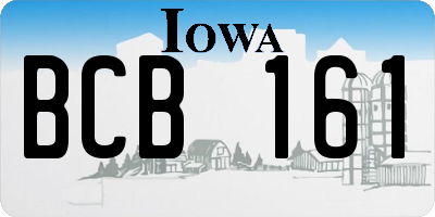 IA license plate BCB161