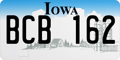 IA license plate BCB162