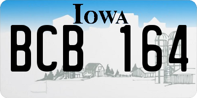 IA license plate BCB164