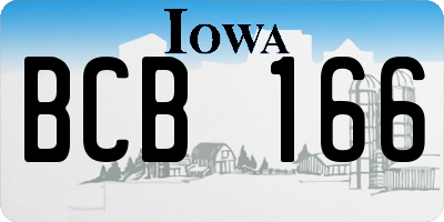 IA license plate BCB166