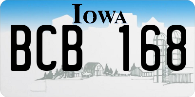IA license plate BCB168