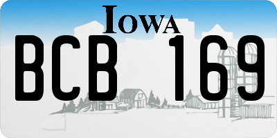 IA license plate BCB169