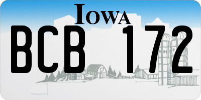 IA license plate BCB172