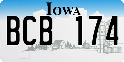 IA license plate BCB174