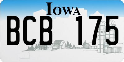 IA license plate BCB175