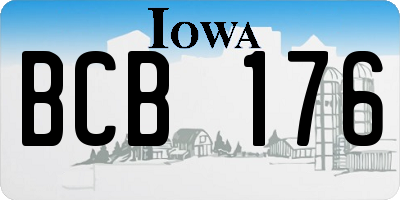 IA license plate BCB176