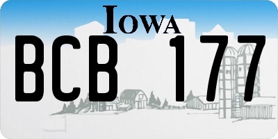 IA license plate BCB177