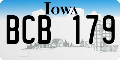 IA license plate BCB179
