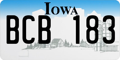 IA license plate BCB183