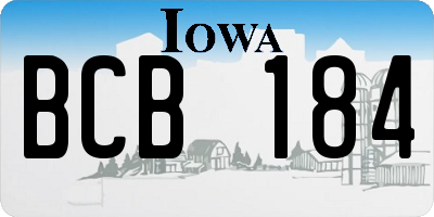IA license plate BCB184