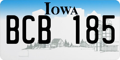 IA license plate BCB185