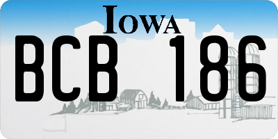 IA license plate BCB186