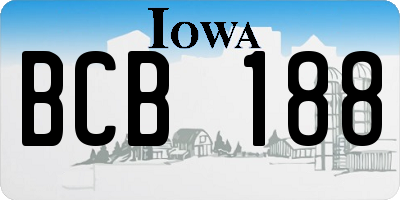 IA license plate BCB188