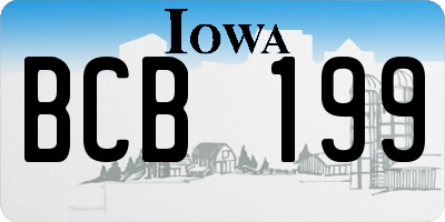 IA license plate BCB199