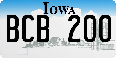 IA license plate BCB200