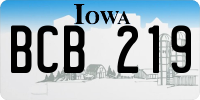 IA license plate BCB219