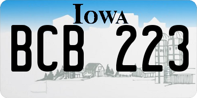 IA license plate BCB223
