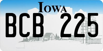 IA license plate BCB225