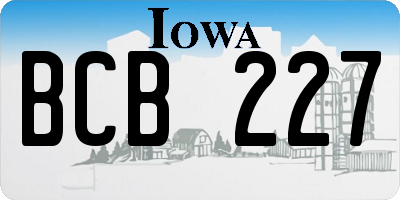 IA license plate BCB227