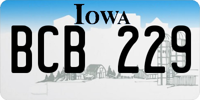 IA license plate BCB229