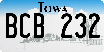 IA license plate BCB232
