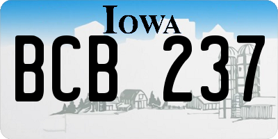 IA license plate BCB237