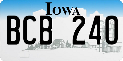 IA license plate BCB240