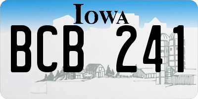 IA license plate BCB241