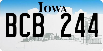 IA license plate BCB244